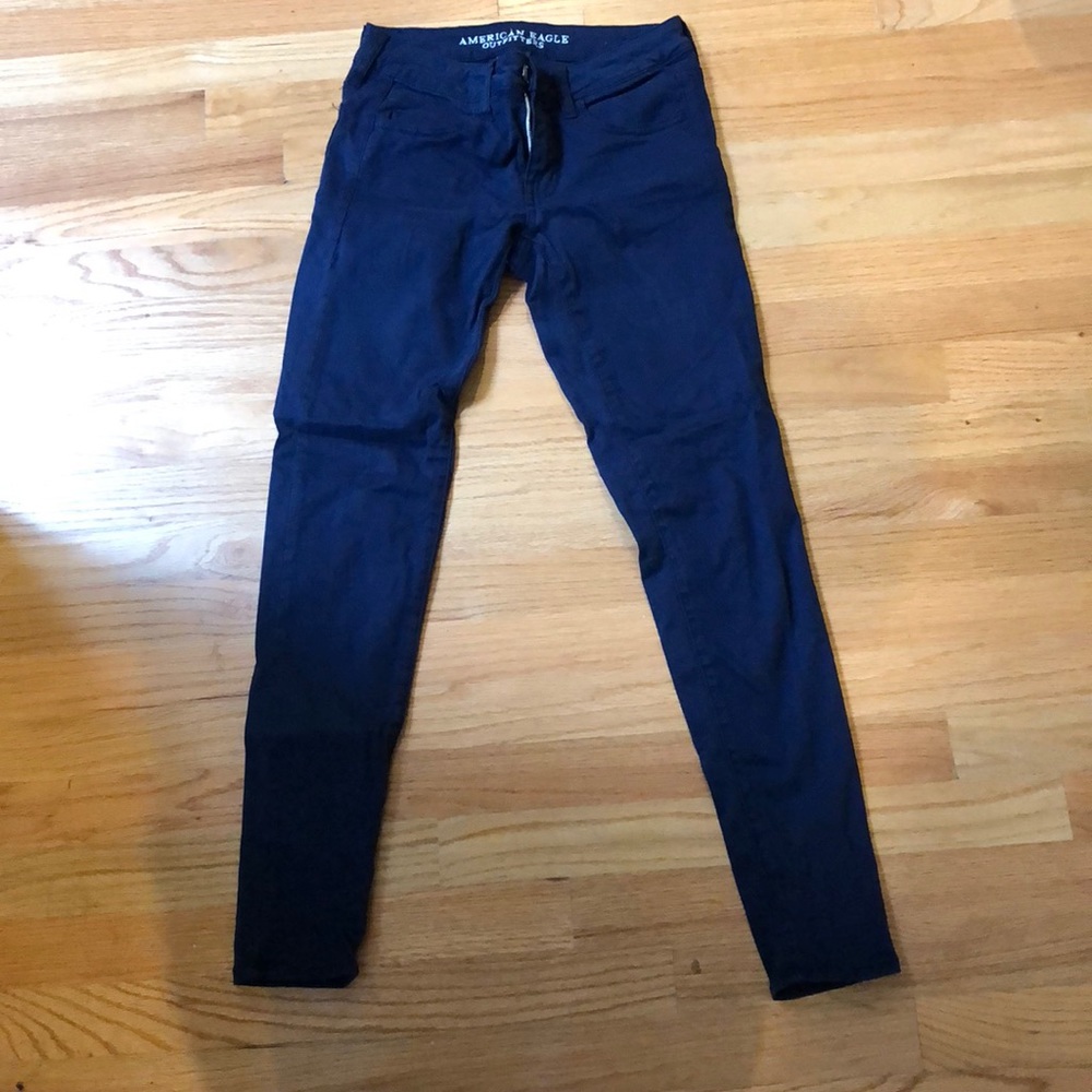 Blue “Suede-Like” Jeans